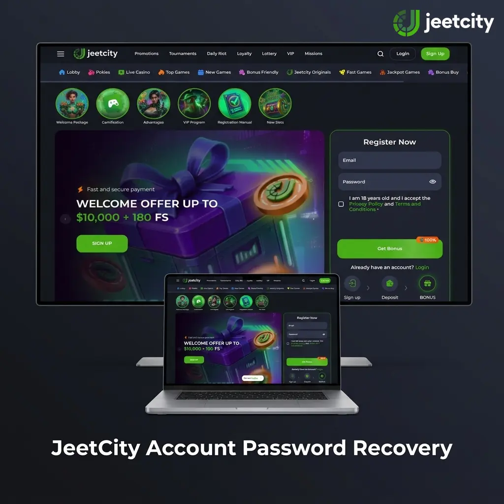 JeetCity account password recovery steps