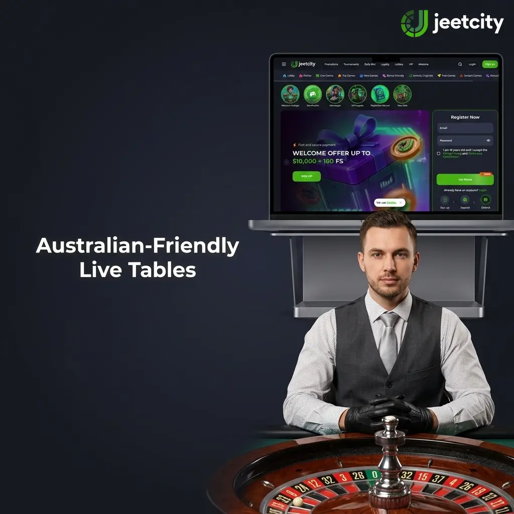 Australian-friendly live tables at JeetCity Casino