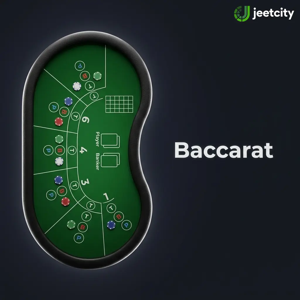 Live baccarat table at JeetCity Casino