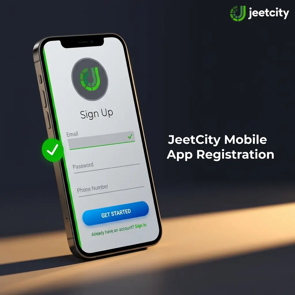 JeetCity Android app registration screen