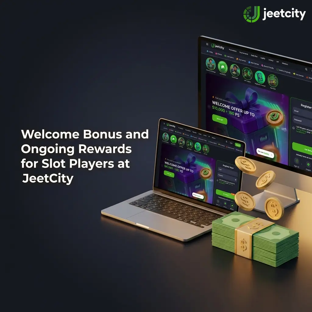 JeetCity welcome bonus and rewards for slot players