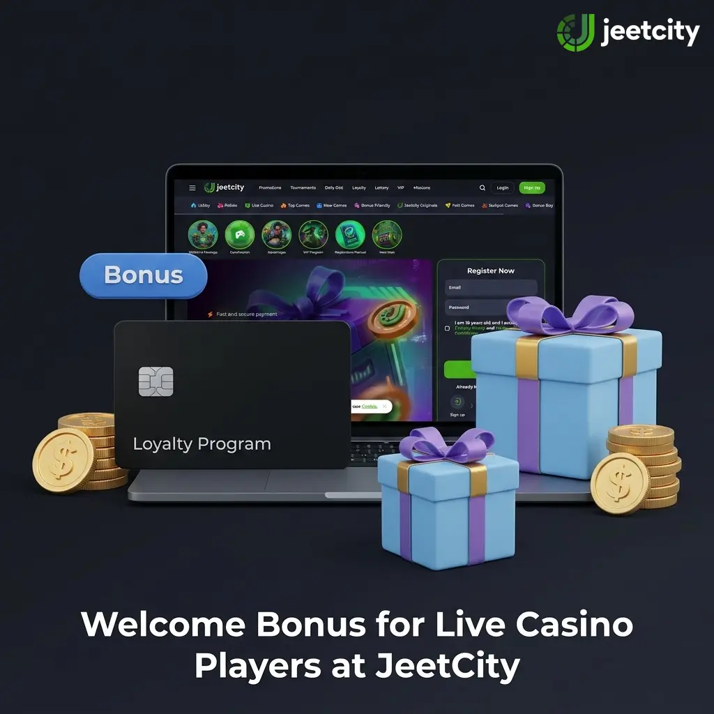 JeetCity welcome bonus for live casino players